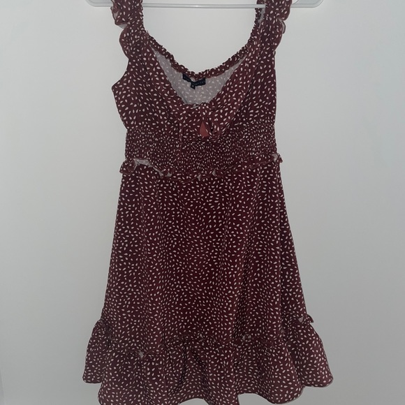 A Love Like You burgundy patterned mini dress - Picture 2 of 4